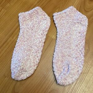 Plush Pink Ankle-Length Hosiery Socks
